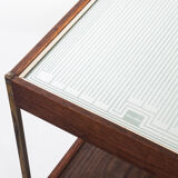 Vintage dessert in teak, brass and glass, 1960