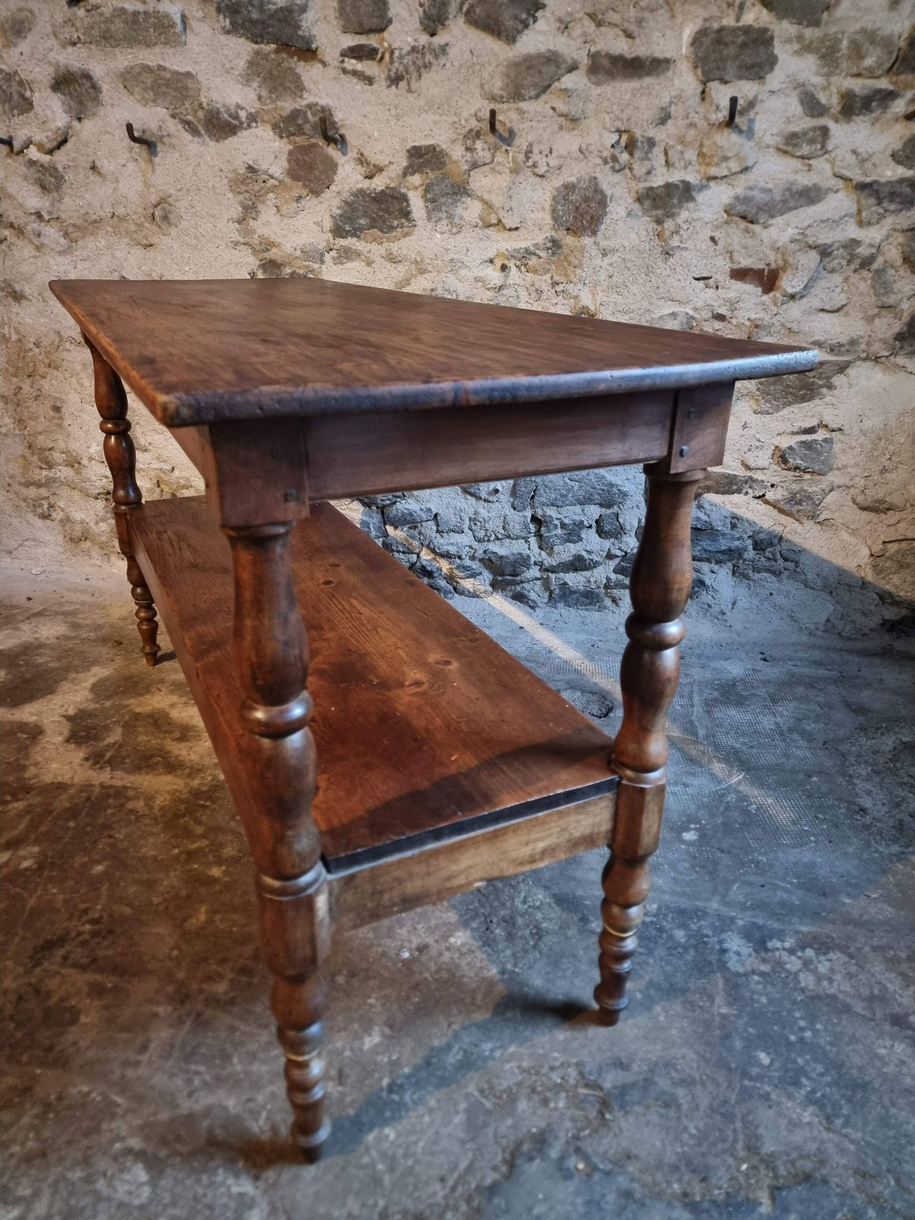 Console / service table or kitchen island French antique, 1880–1920