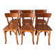 Set of 6 Luterma bistro chairs in beech wood 40-50s