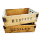 Paire caisses bois et fer Hediard