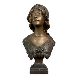 Terracotta bust from the Art Nouveau period