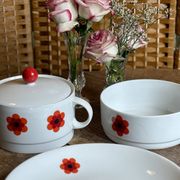 Lot de 3 plats de service vintages Scherzer Bavaria