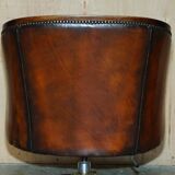 Restored leather captain's or director's chair