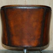 Restored leather captain's or director's chair