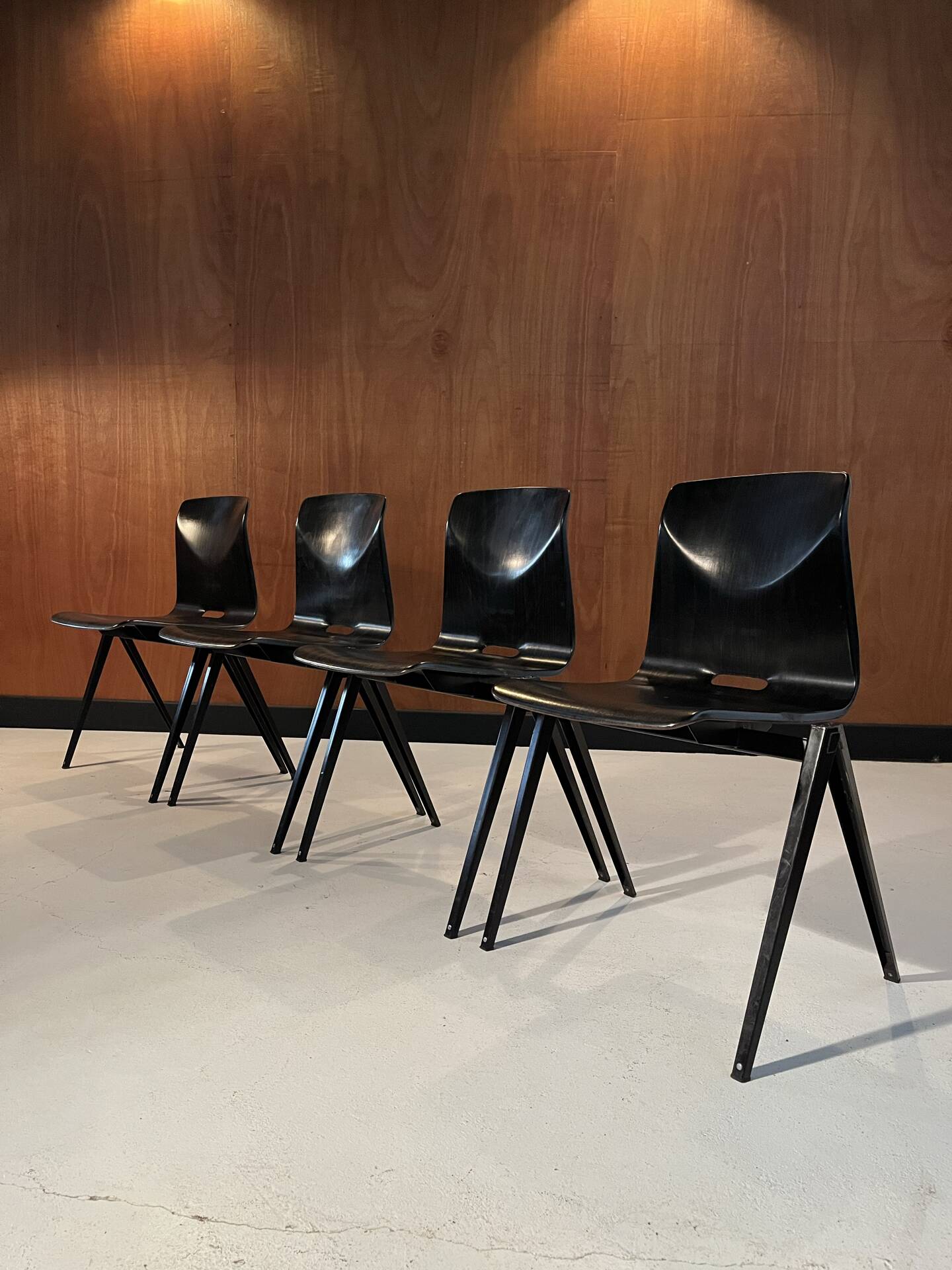 4 chaises Pagholz Thur op seat 1970