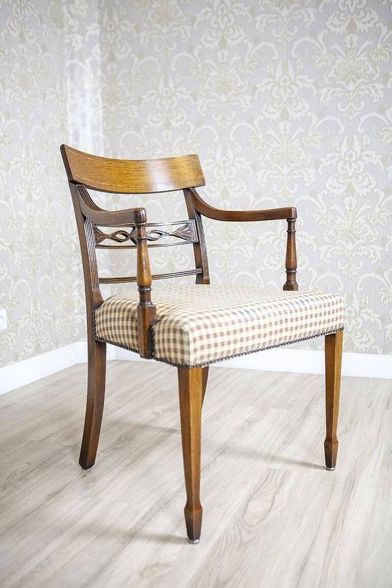 Vintage Oak Armchairs, 1940s, Set of 4