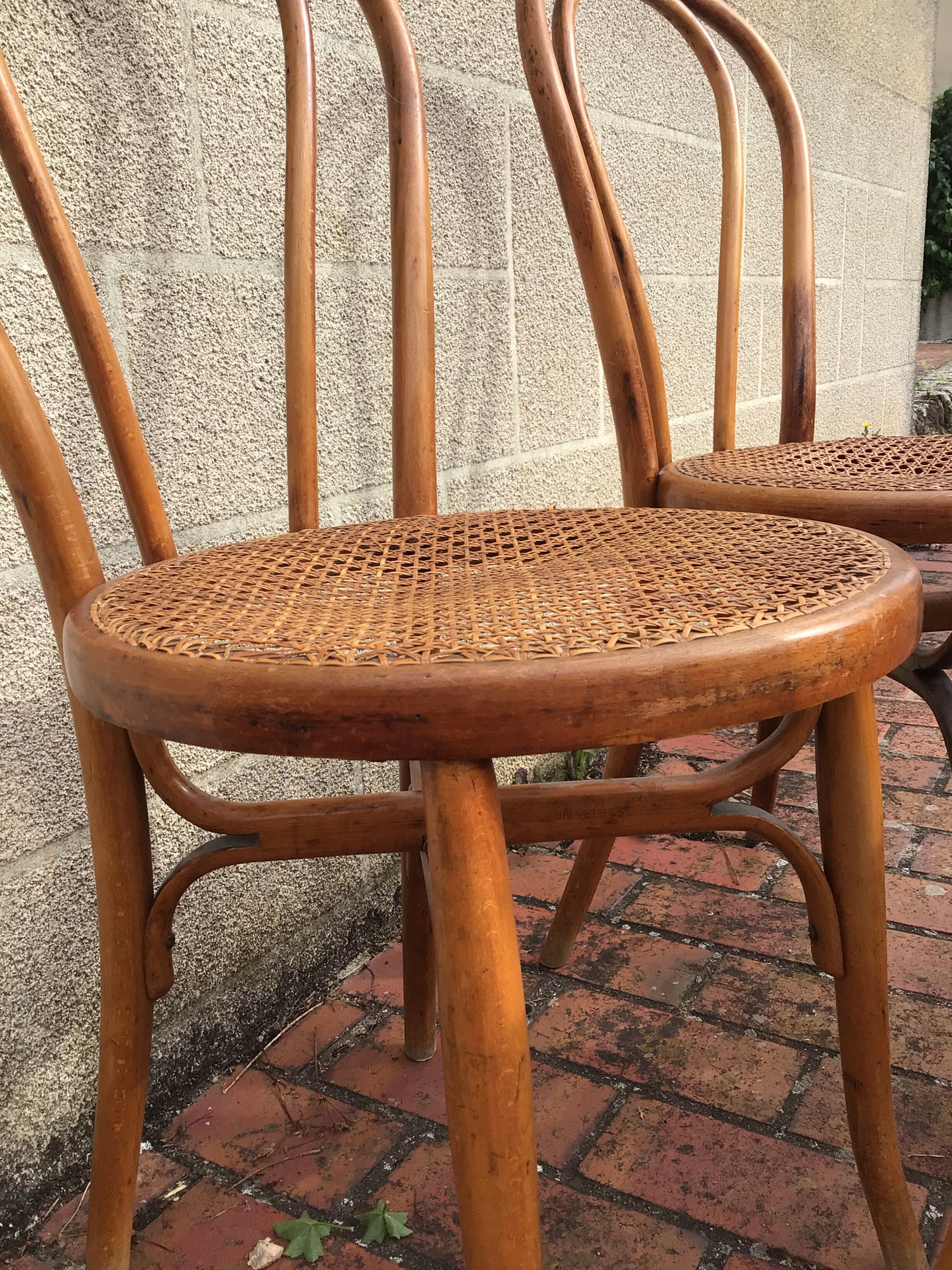 Series of 4 sgdg patented bistro chairs