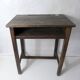 Old children's desk + vintage porcelain inkwell