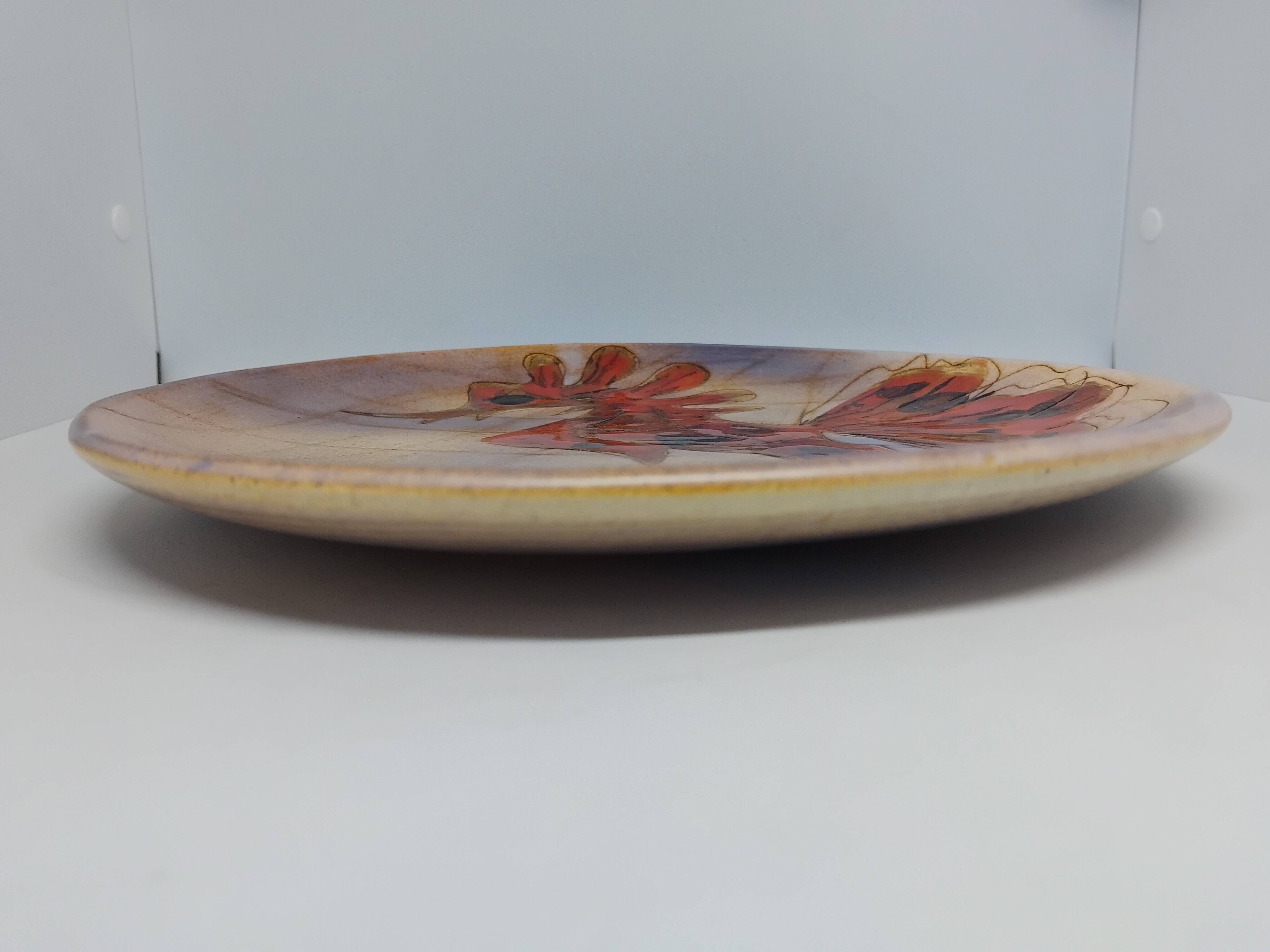 Assiette vintage année 60’. Monique Brenner / Vallauris.