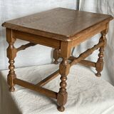 Low stool, thin turned legs with spacer