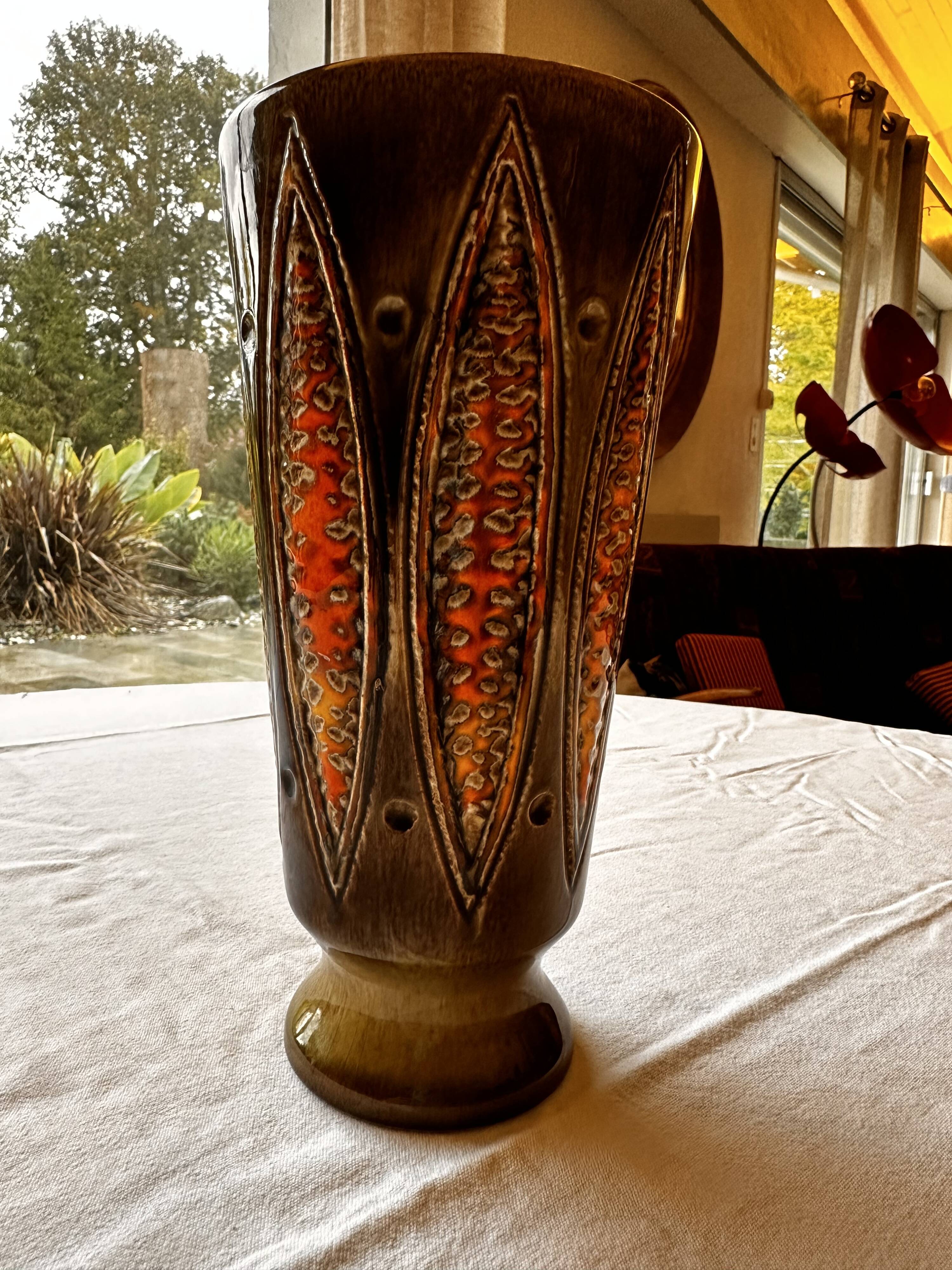 Ceramic vase by Jean Varoqueaux for Périgord pottery