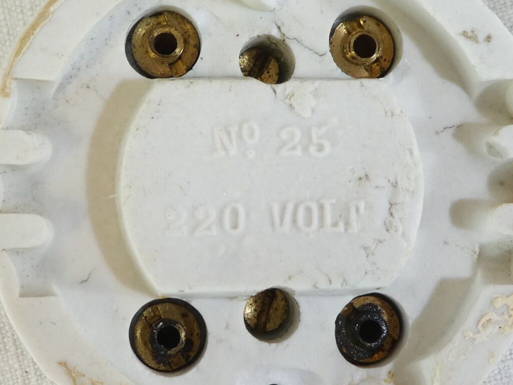 3 Old Porcelain switches and vintage industrial brass