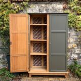 Parisian solid oak wardrobe 1960