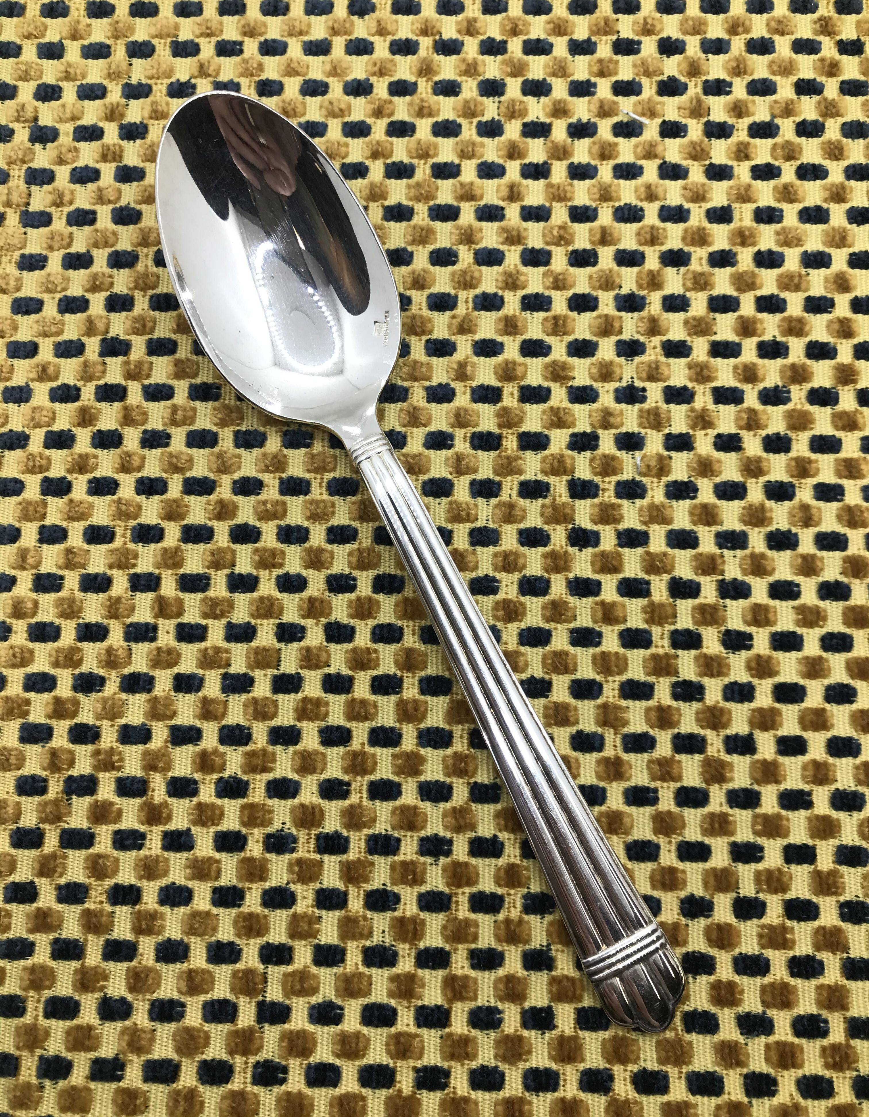 Silver-plated dessert spoon from Christofle, Aria model