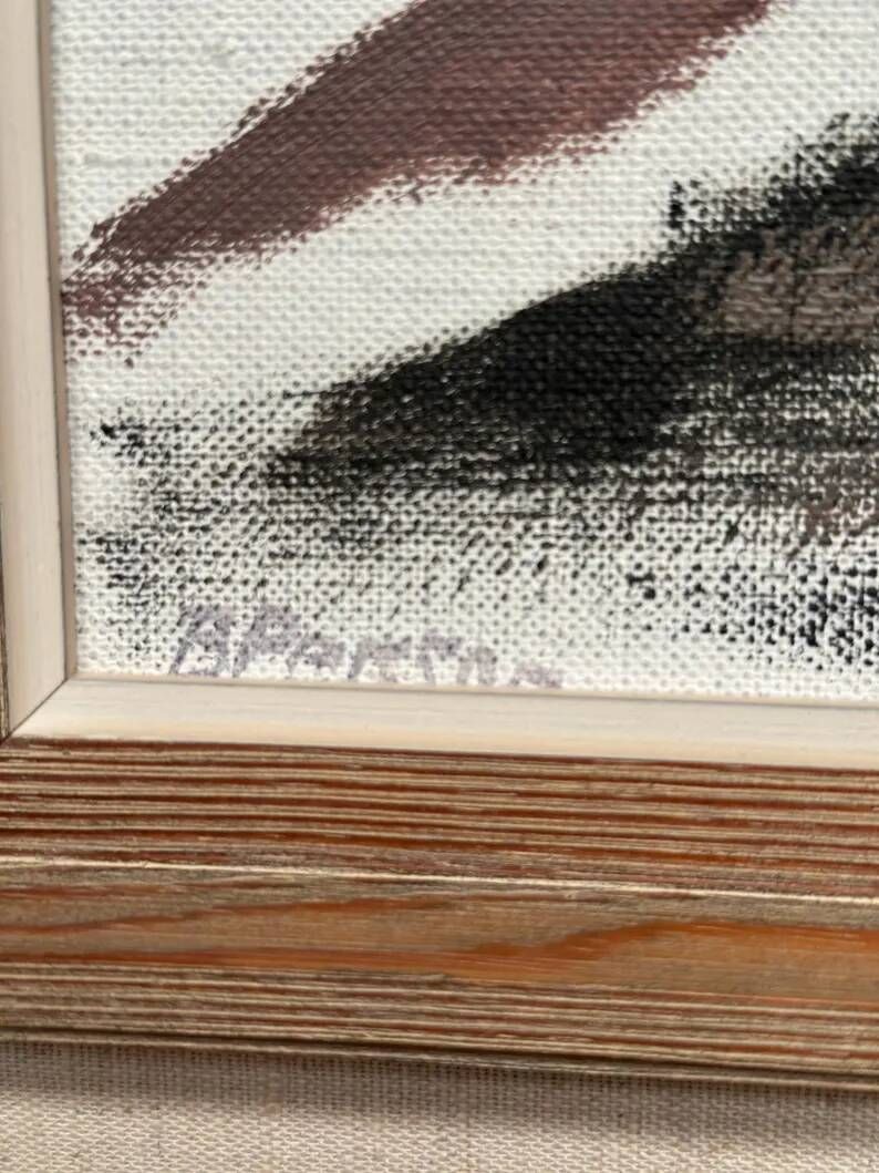 Original Swedish Oil on Canvas – "Abstract" by B. Person – Signed – Vintage and Framed – 53 x 44 cm (20.8" x 17.3")