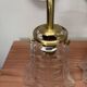 Pair of ceramic and glass wall sconces