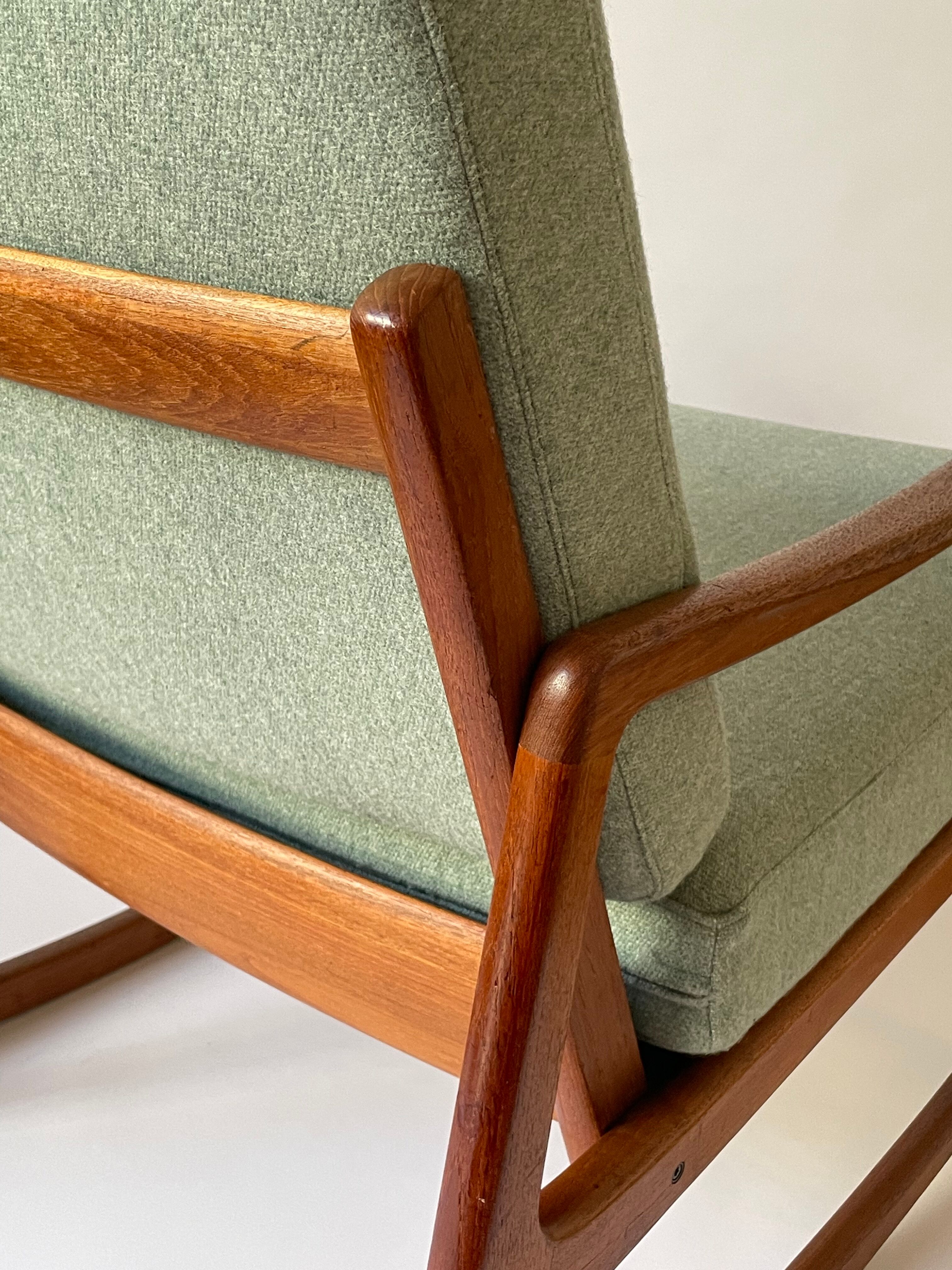 Teak rocking chair by Ole Wanscher, Denmark, 1960s