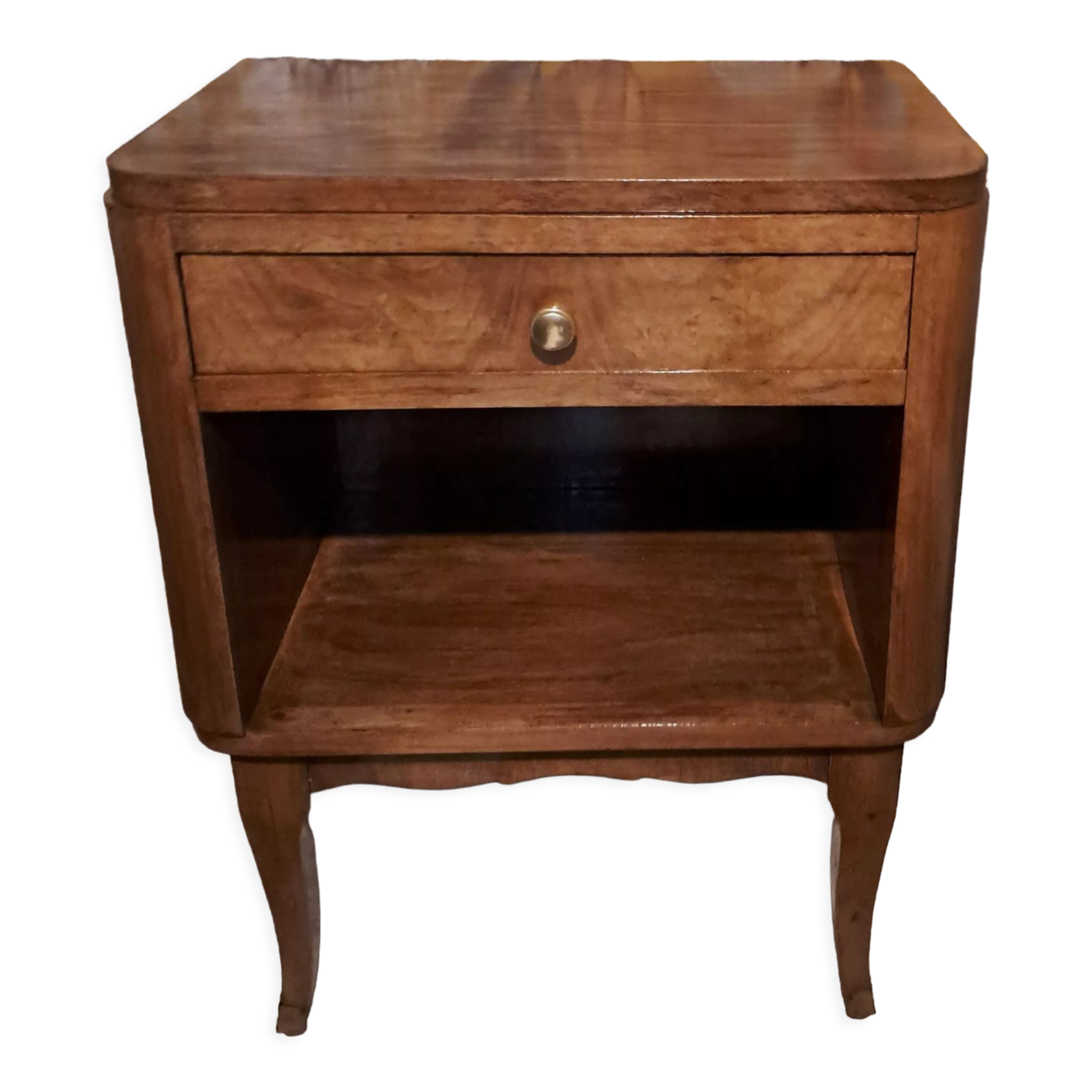 Table de chevet en bois art déco France 1940