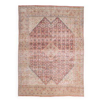 Old Antique 1955s Red Persian Heriz Rug, 274x378Cm