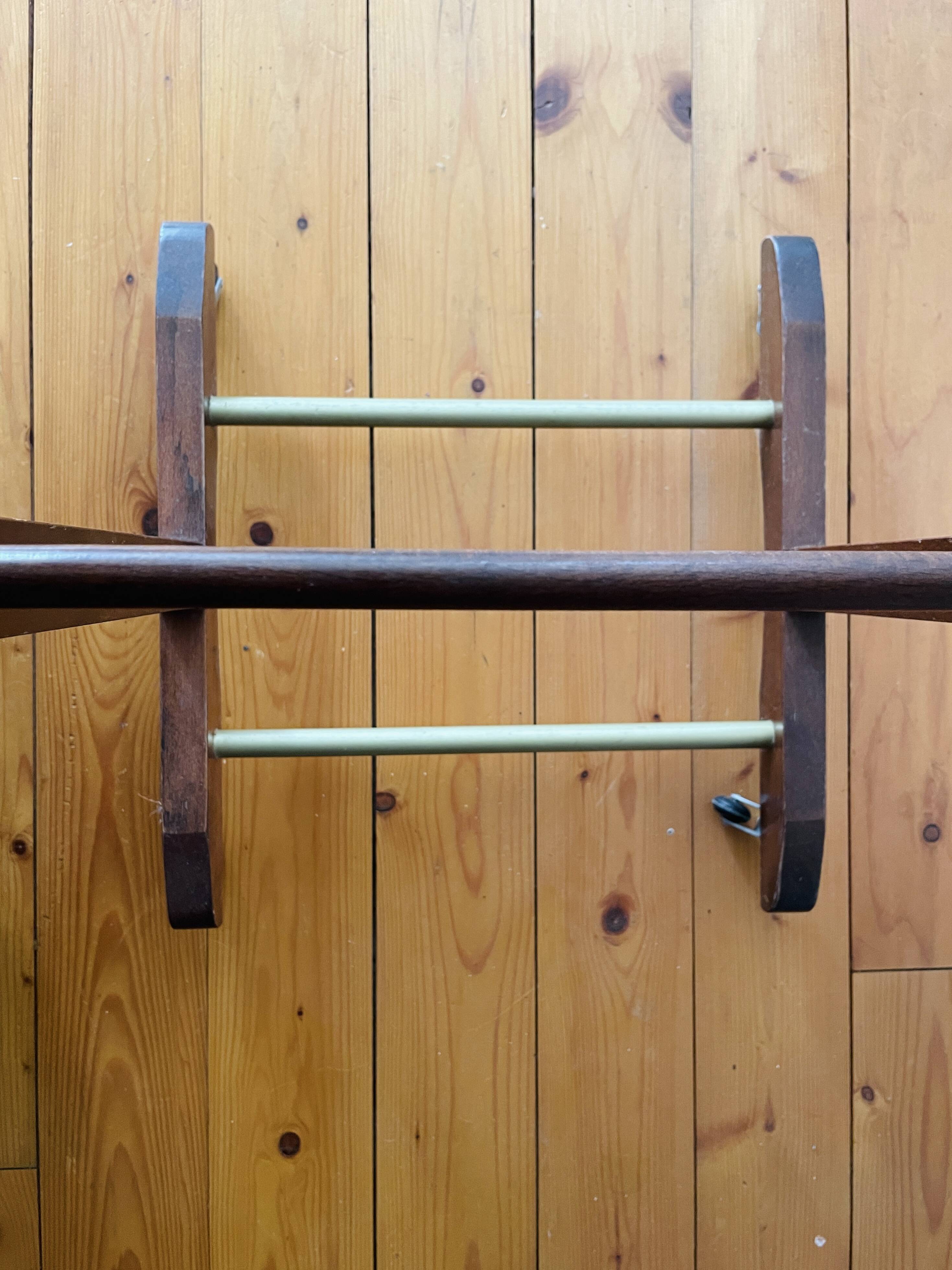 Wooden valet on wheels