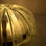 Vintage 80s glass ceiling or wall light