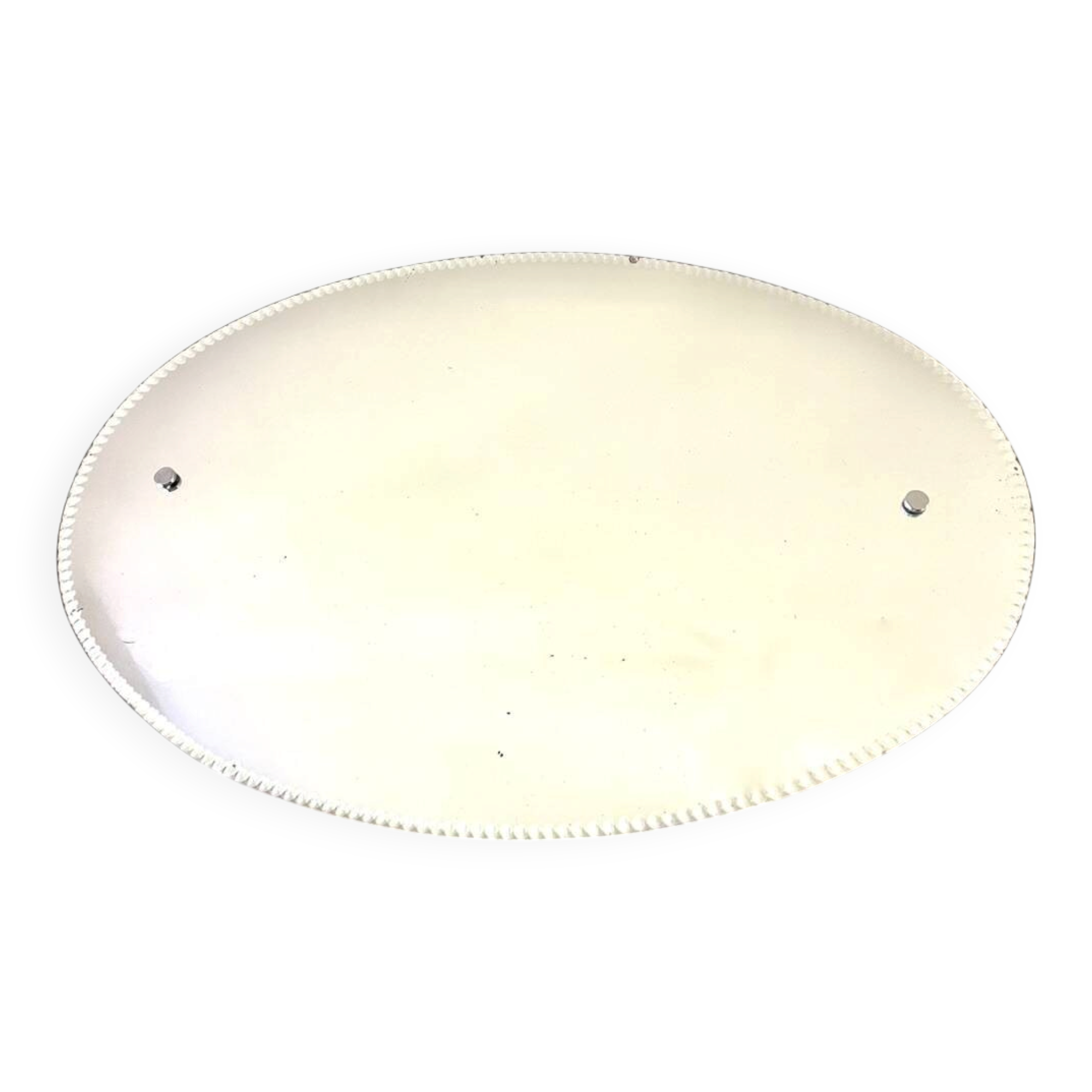 Large bevelled oval mirror 90x60 cm