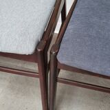 Set of 4 Scandinavian chairs in Rio rosewood