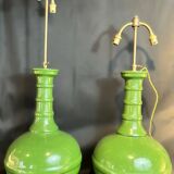 Pair of large gourd-shaped lamps