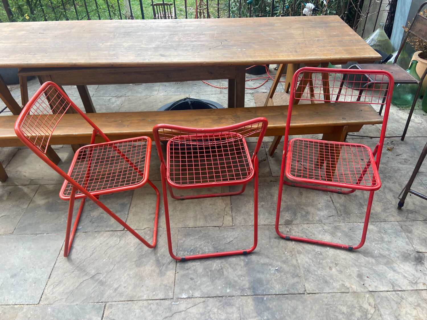Trio de chaises ted net Ikea vintage