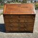 Writing cabinet, masterpiece of marquetry in solid cherry wood, late 18th, early 19th century.