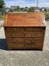 Writing cabinet, masterpiece of marquetry in solid cherry wood, late 18th, early 19th century.