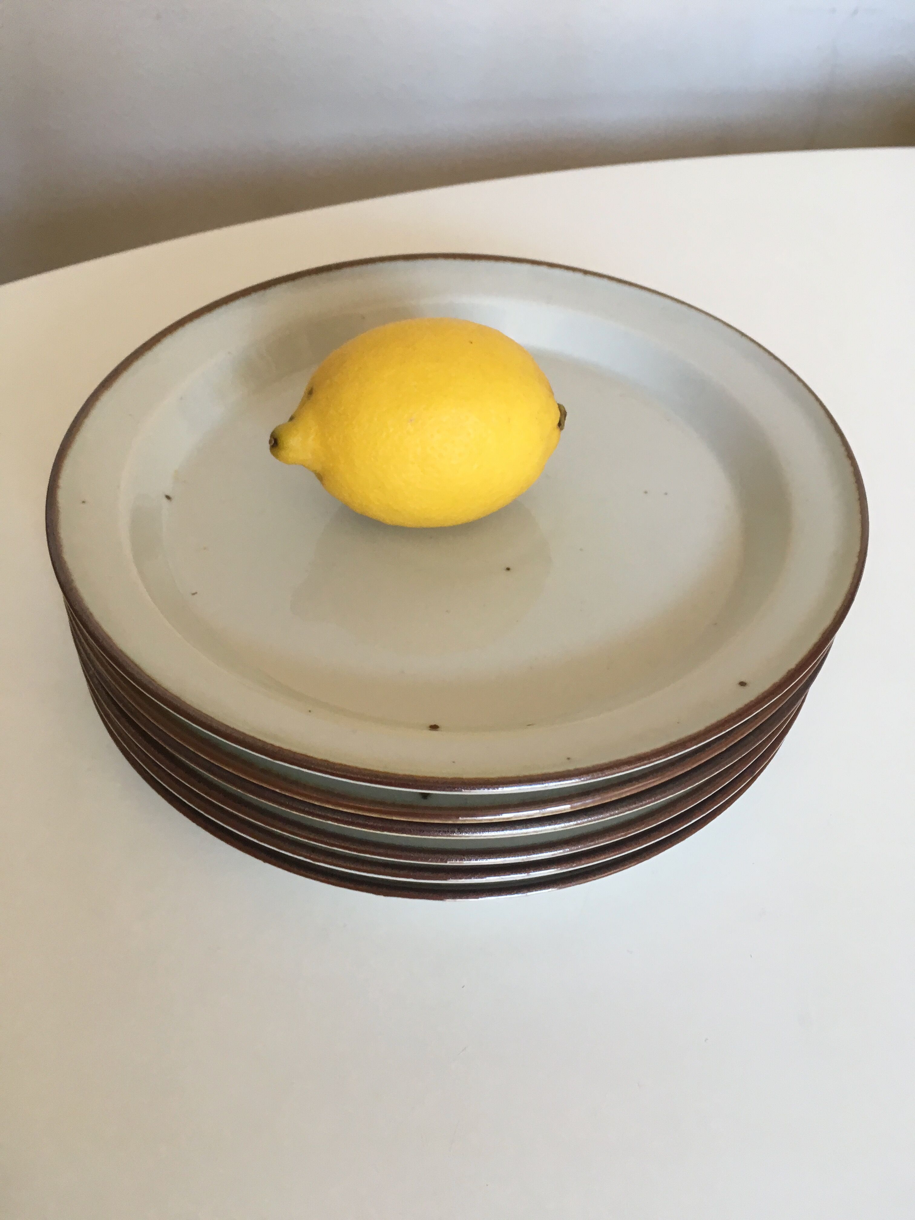 Set de 6 assiettes Dansk Design en grès Denmark 1970