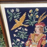 Large medieval tapestry canvas The Falconer