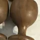 Vintage wooden egg cups – 6 pieces – 1950s