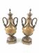 Paire de Cassolettes XIXe Napoléon III en marbre et bronze 