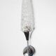 Torch wall lampof the 60s in silver and glass