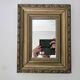 Antique Rectangular Mirror with a gilded wooden frame 35cm x 27cm