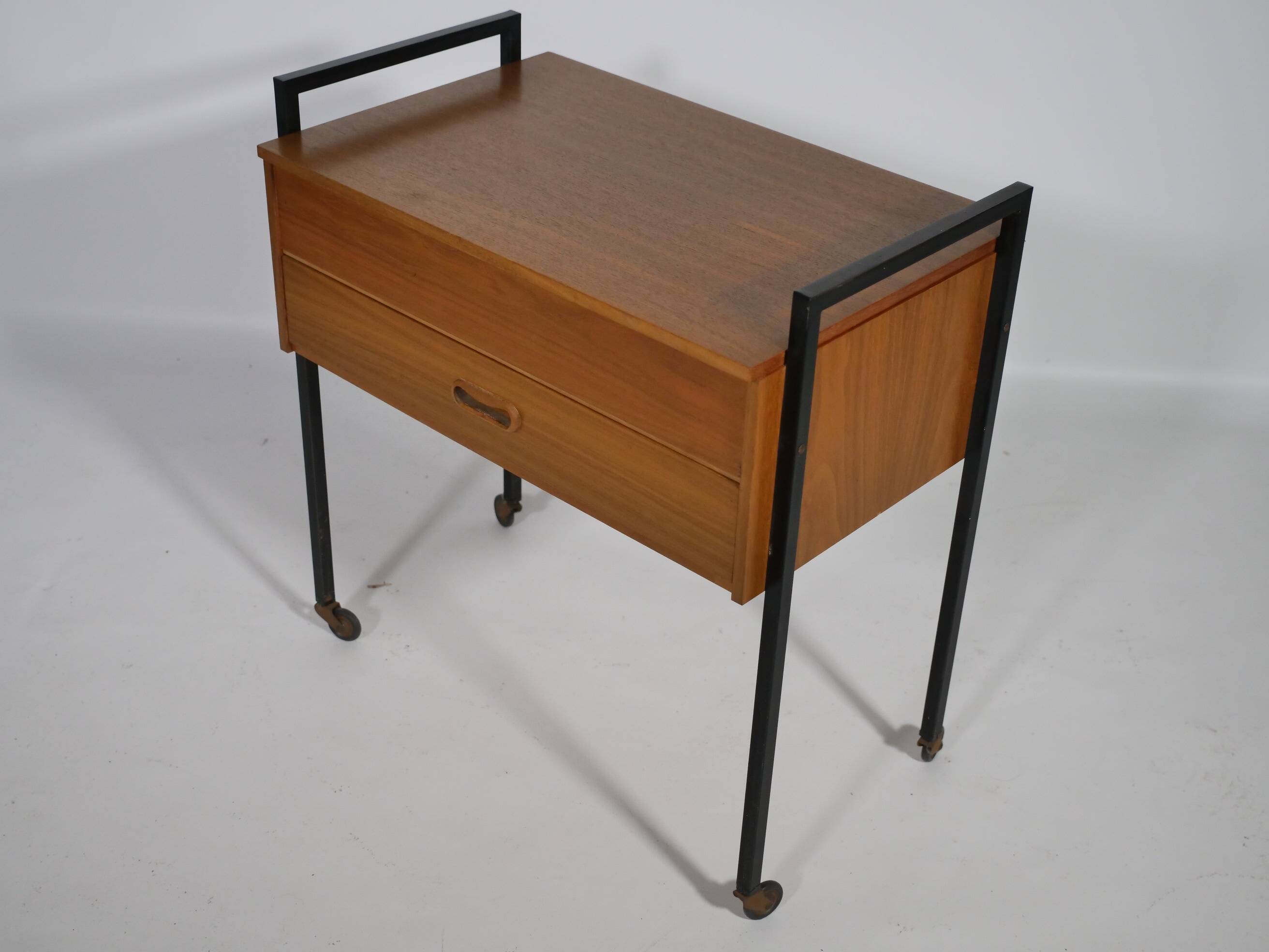 1960s Teak Chest of Drawers Roll Sewing Box