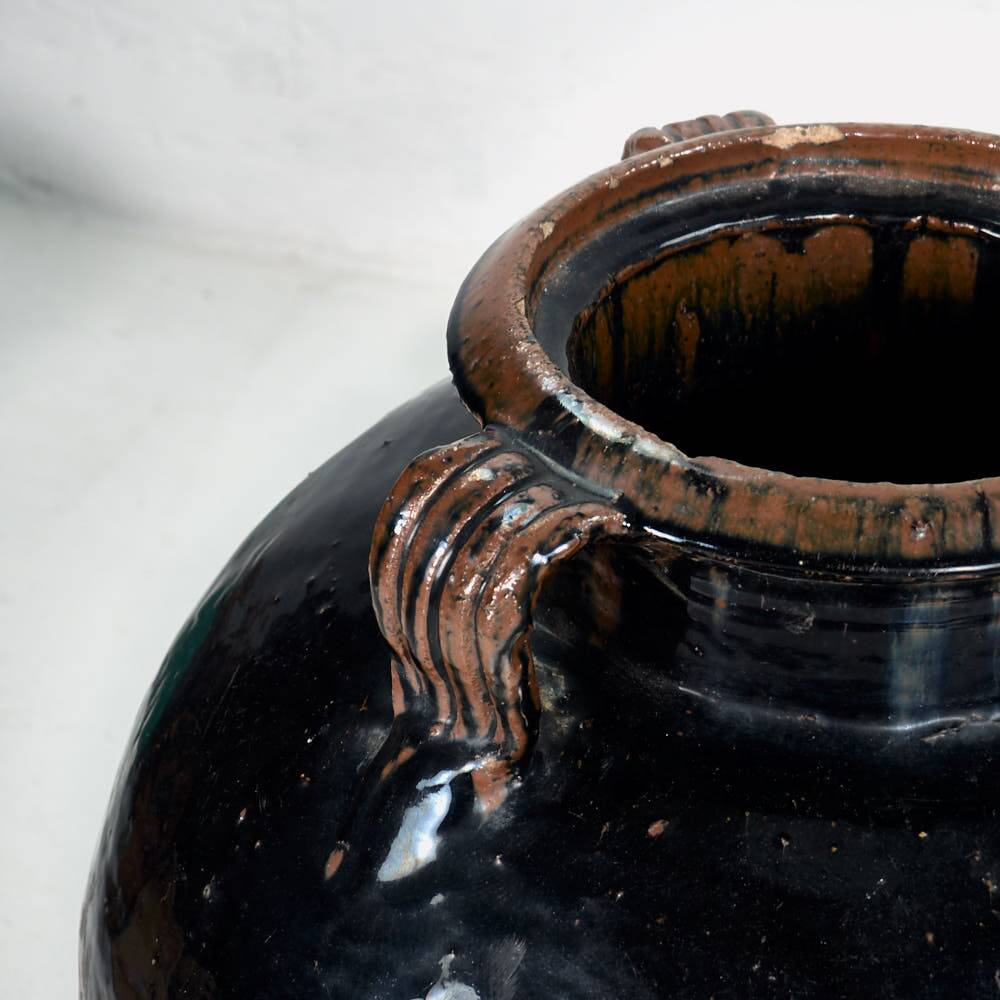 Vase ancien en céramique émaillée (c.1850)