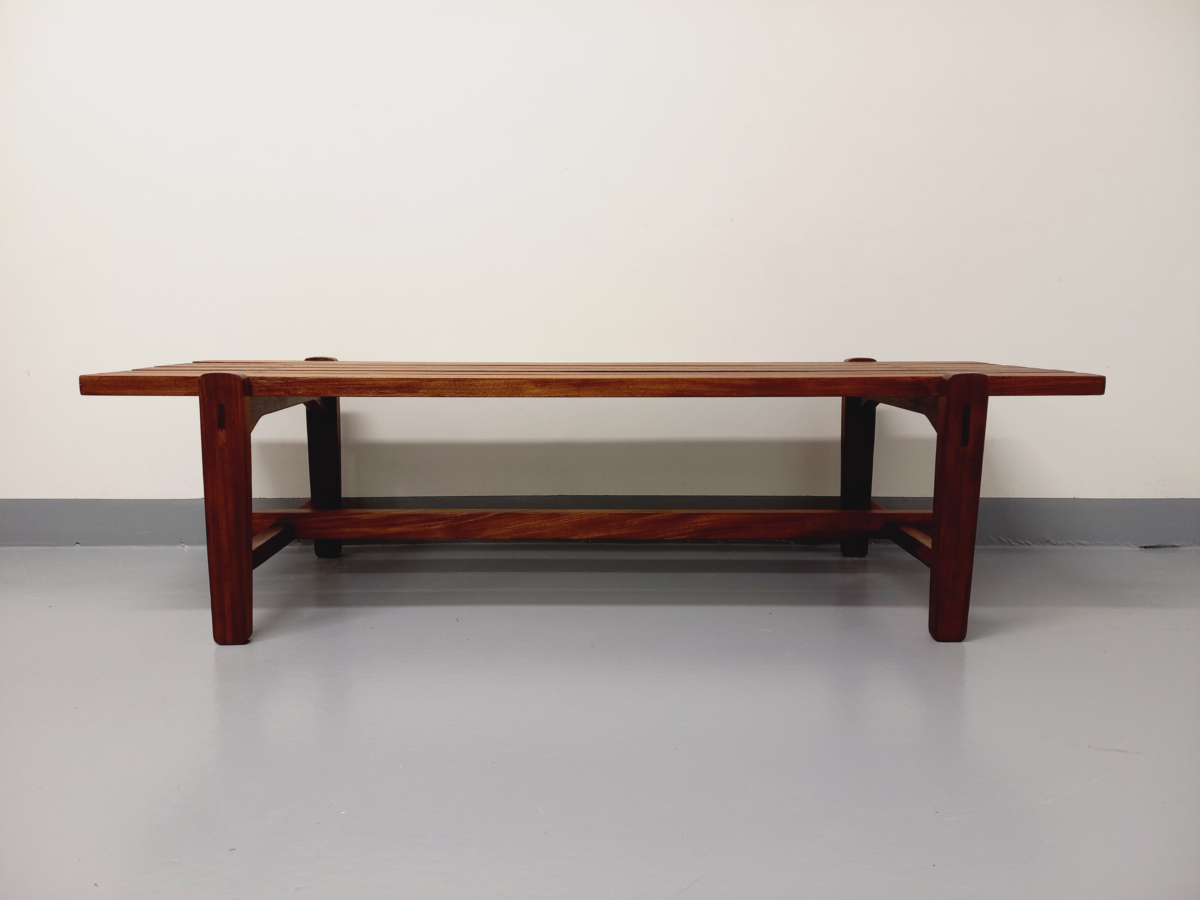 Vintage Scandinavian teak coffee table in the 60s