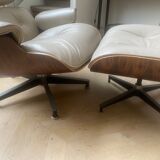 Armchair and footrest by Charles & Ray Eames