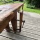 Restored antique carpenter's workbench in solid oak - 245 cm