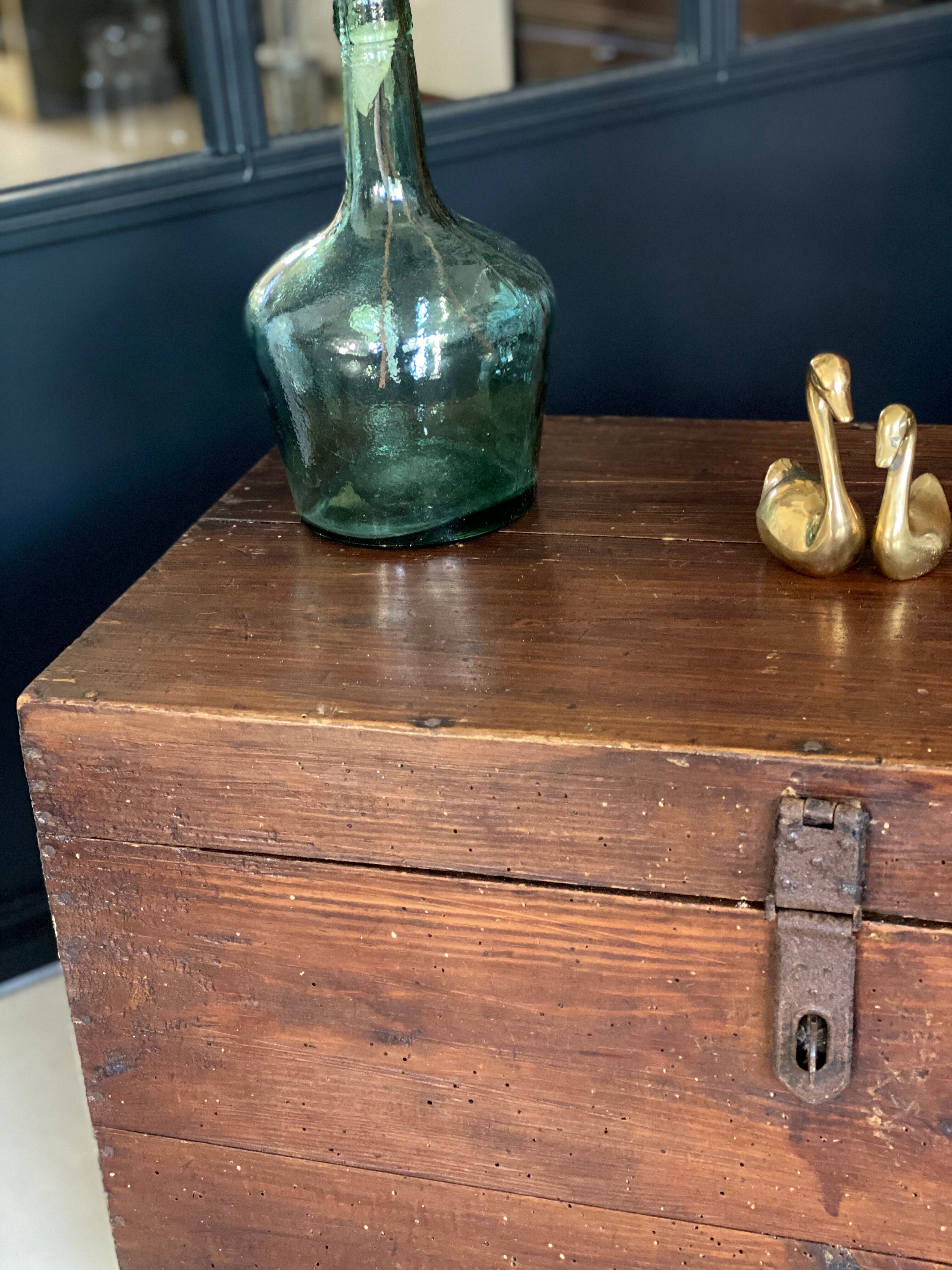 Old vintage wooden chest