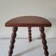 Brutalist stool turned wooden feet