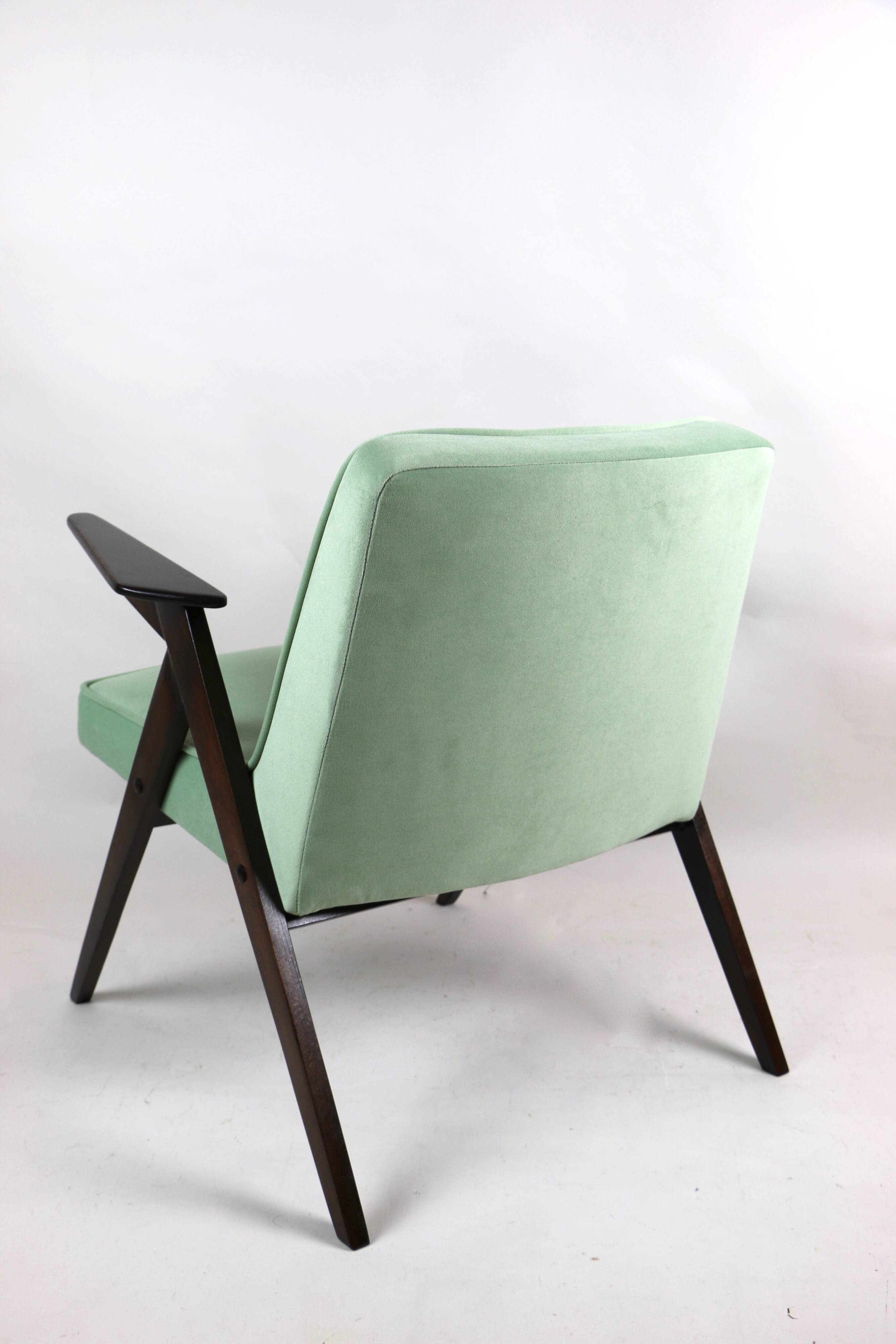 Light Green Bunny Armchair by Józef Chierowski, 1970s