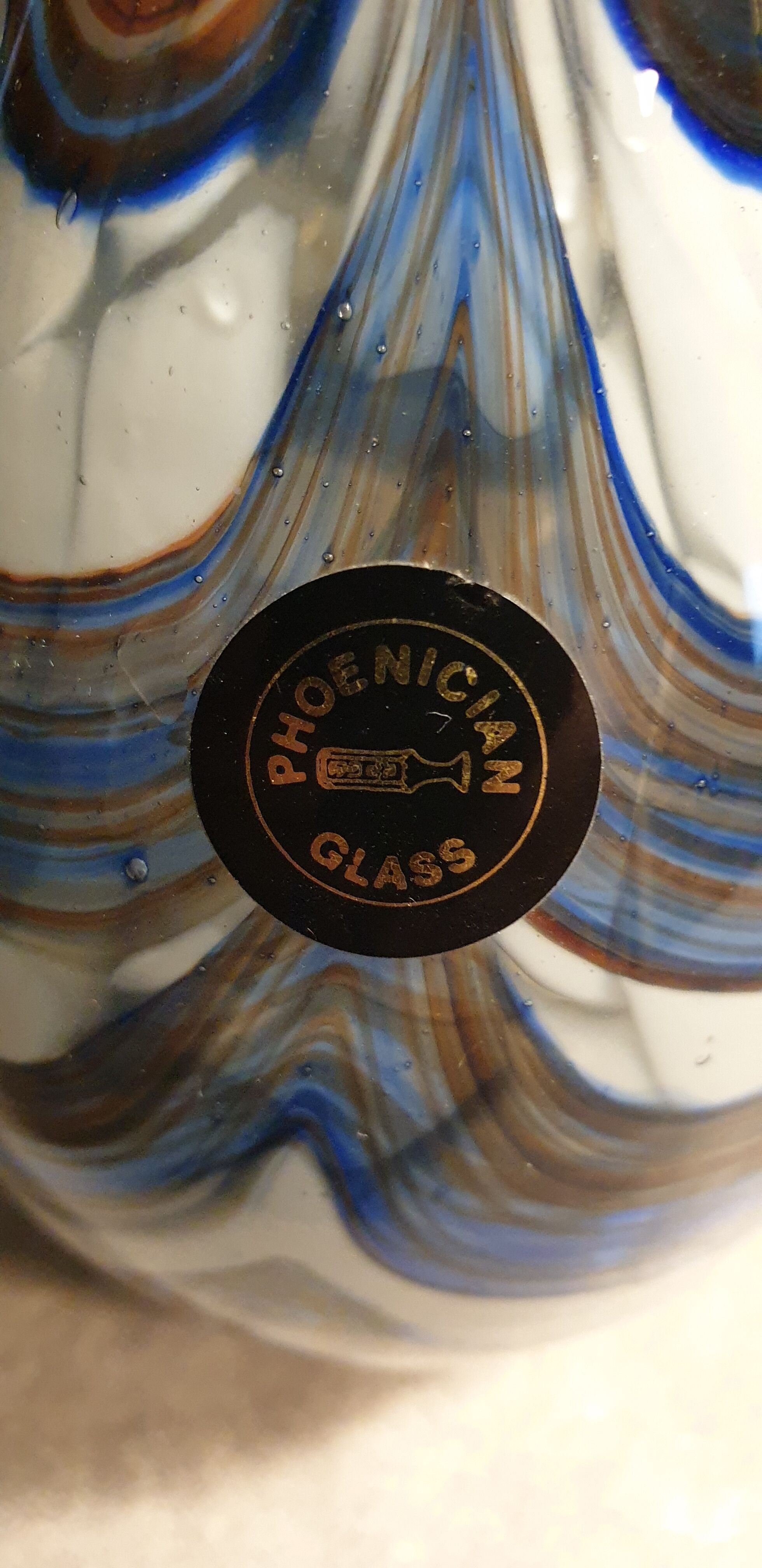 Vase blown to the cane