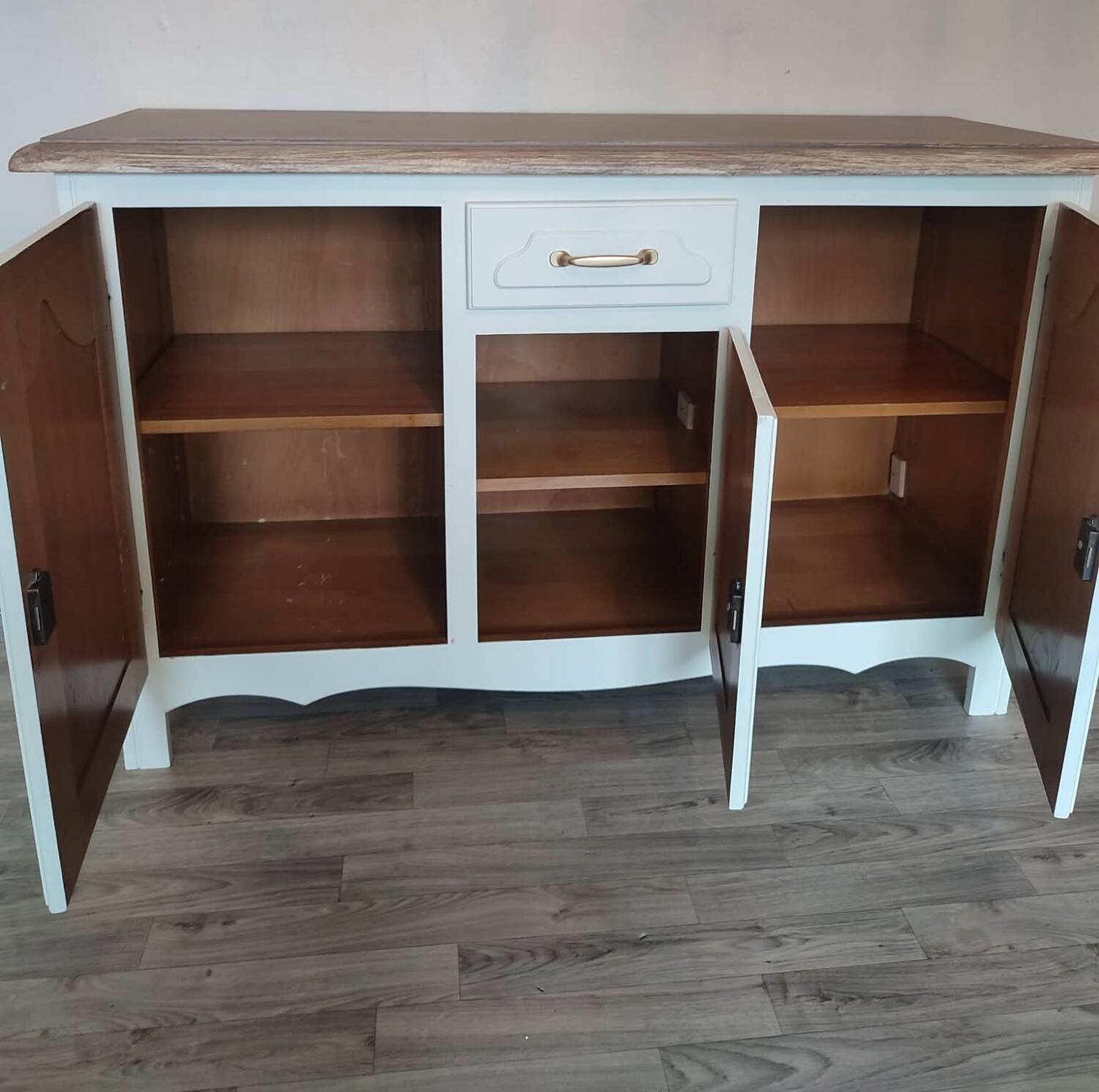 Restored solid wood sideboard