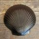 Set of 10 ARCOROC Shell-Shaped Plates Black Opaline 1970s