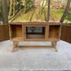 Parisian art deco 2-part buffet renovated in solid oak and marble 1940