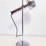Chromed metal desk lamp